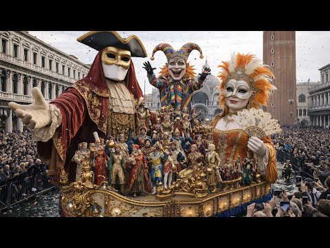  Venice Carnival 2026 🇮🇹 Grand Mask Festival & Legendary Water Parade on the Grand Canal (4K)