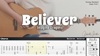 Download lagu Believer - Imagine Dragons | Fingerstyle Guitar | TAB   Chords   Lyrics mp3