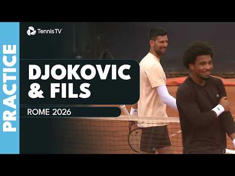 Novak Djokovic & Arthur Fils Practice Set Highlights 🤩 | Rome 2026