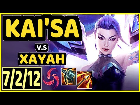 PUFF (KAI'SA) vs XAYAH - 7/2/12 KDA BOTTOM ADC GAMEPLAY - KR Ranked GRANDMASTER