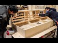 Super Fast Process of Making Sofa. Furniture Factory in Korea