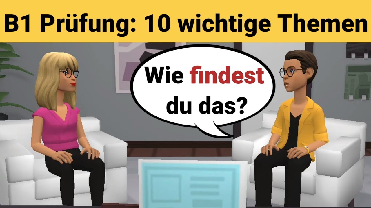 Oral exam German B1 | Planning something together/dialogue | 10 important topics | speak part 3