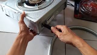 Cara pasang selang kompor gas