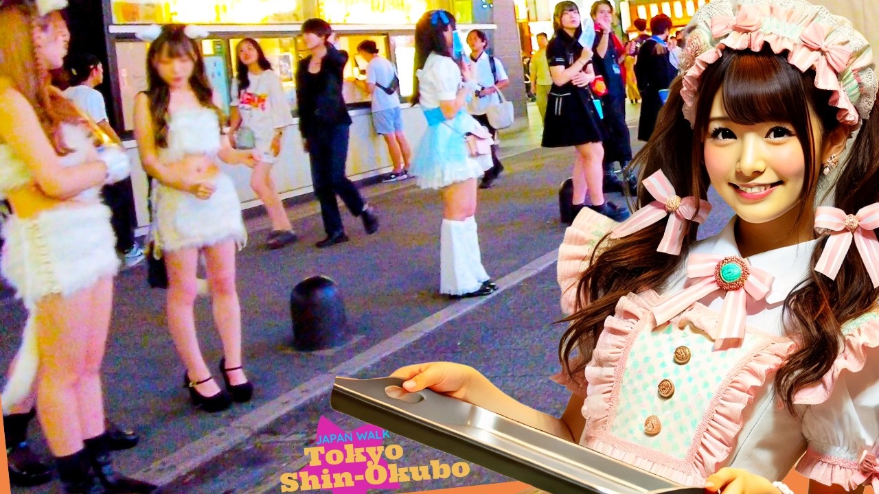 Tokyo Shin-Okubo ♪🐶 Welcome ♪💖 4K Nonstop 1 Hour