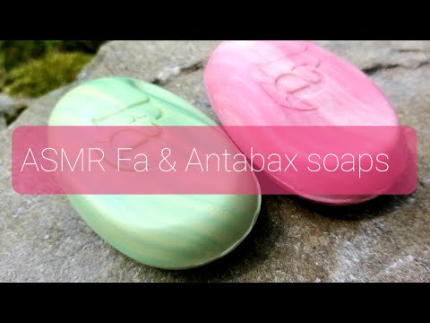 ASMR soap cutting - beautiful Fa & Antabax soaps