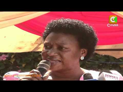 MPs and NCIC at Mary Onyango's Burial