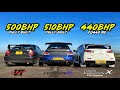 LANCER EVOLUTIONS 500HP EVO 6 Vs 510HP EVO 7 Vs 440HP EVO 10