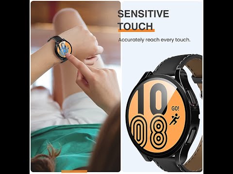 Prolet Classic Bumper Case Cover for Samsung Galaxy Watch 4 44mm TPU Plated Full Screen Protector