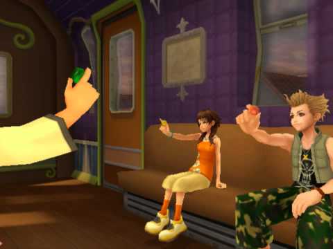 Kingdom Hearts II, English cutscene: 63 - Everyone On-Board the Train - HD 720p