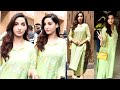 Nora Fatehi In Beautiful Green Salwar Suit Arrive At Be You Dance Academy