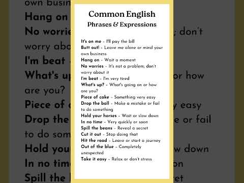 Common English Phrases and Expressions ✅ Advanced English | IELTS Vocabulary