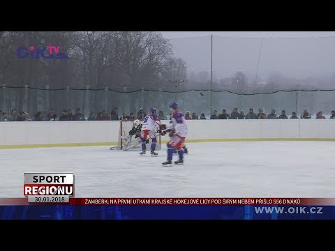 Žamberk: Na první utkání krajské hokejové ligy pod širým nebem přišlo 556 diváků