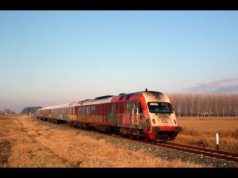 AEG DMU crosses the plain of Feres January 2017.