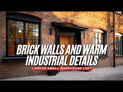 London Small Warehouse Loft with Brick Walls and Warm Industrial Details
