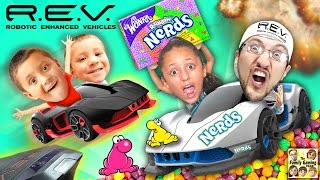R.E.V. Cars Battle w/ NERDS CANDY All Over The Floor! (FGTEEV Mysterious Family Foggy Fun Mess!)