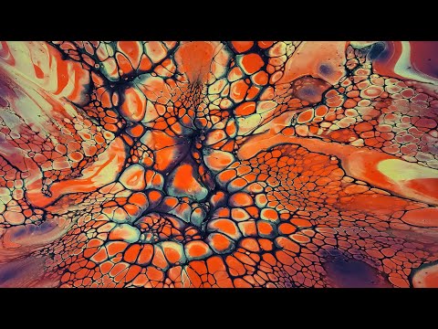 60. Fantastic Red, Black, and Gold Shelee Art Bloom Technique - Acrylic Pouring - Fluid Art -