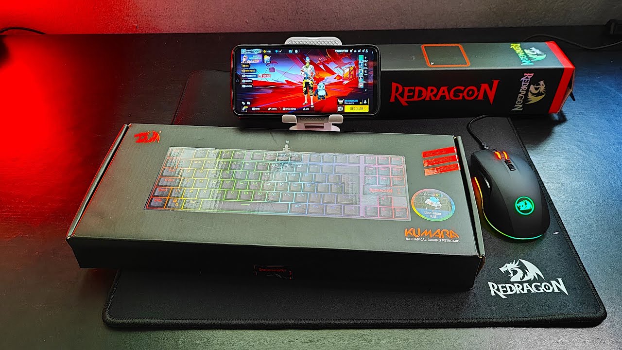 CHEGOU!!! MEU NOVO KIT GAMER PARA MOBILADOR DA REDRAGON (teclado e mouse no celular)