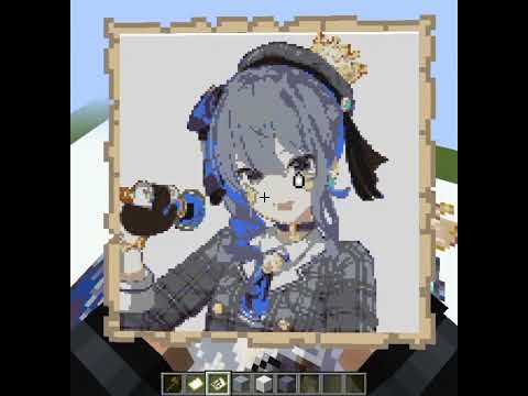 Insane Pixel Art Build of Hoshimachi Suisei from HOLOLIVE!