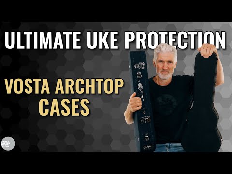 Vosta Navy Blue Archtop Wood Tenor Ukulele Hardshell Case image 6
