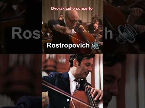 Rostropovich vs Shafran Dvorak cello concerto