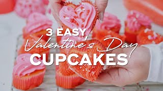Three Easy Valentine’s Day Cupcake Decorations