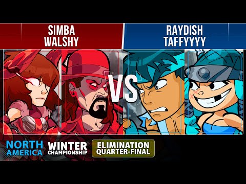Simba & Walshy VS Raydish & Taffyyyy - Losers 1/4 - NA - Brawlhalla Winter Championship 2022