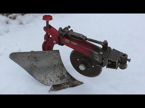 САМОДЕЛЬНЫЙ ПЛУГ с отрезным диском для тяжелого мотоблока.