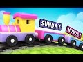 Learn English Days Names in A Week I Days Train for Children