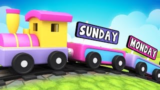 Learn English Days Names in A Week I Days Train for Children
