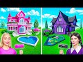 Wednesday Vs Barbie One Colored House Challenge By Multi DO Smile