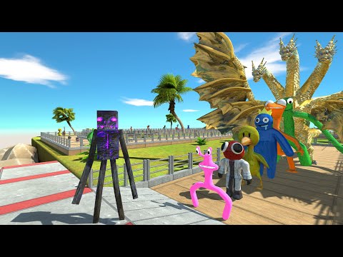 Enderman Fight Ghidorah OASIS DEATH RUN - Animal Revolt Battle Simulator