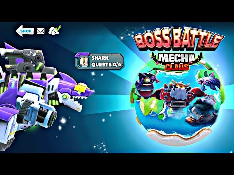 NEW MECHA CLAUS BOSS Vs MECHA SHARKJIRA | Hungry Shark All Sharks Unlocked & New Boss Event