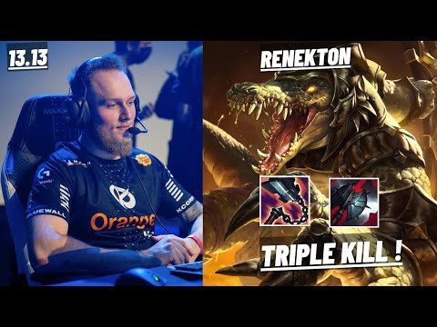 KC CABOCHARD: RENEKTON VS K’SANTÉ (TOP) - TRIPLE KILL - EUW GRANDMASTER  653 LP - PATCH 13.13
