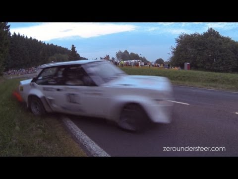 Röhrl Fiat 131 Abarth crashing my GoPro - 2013 Eifel Rallye Festival