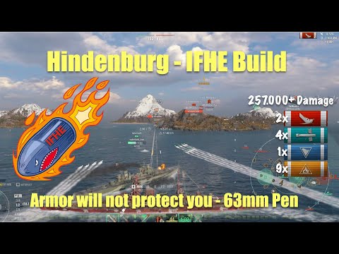 Hindenburg IFHE Build | Armor wont protect you | World of Warships