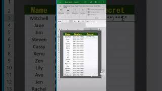 Hide digits. This is how to replace something you want hidden with an asterisks as an example. Our example is phone numbers. - Excel Xpert tutorial video