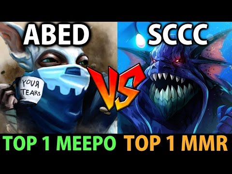 Abed [Meepo] vs Sccc [Slardar] Dota2- Top 1 Meepo vs Top 1 MMR