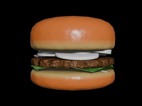 Blender Tutorial Day #53 - Making A Cartoon Style Burger Part 2