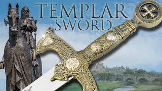 Knights Templar Long Sword &amp; Wall Plaque - $59.98
