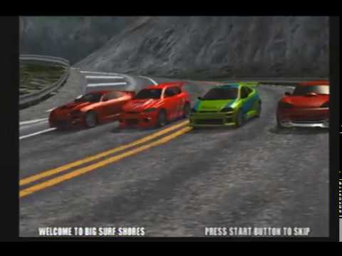 Burnout 2 PS2 Beta Demo Crystal Summit Lake 3 Laps