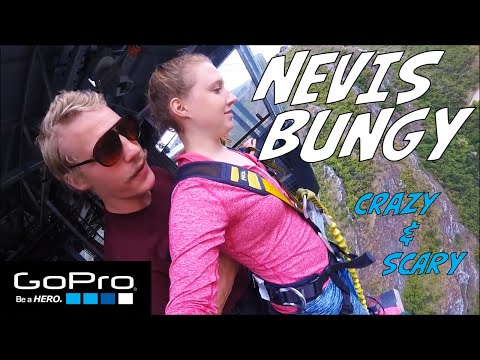 Nevis Bungy Jump GoPro - CRAZY & SCARY