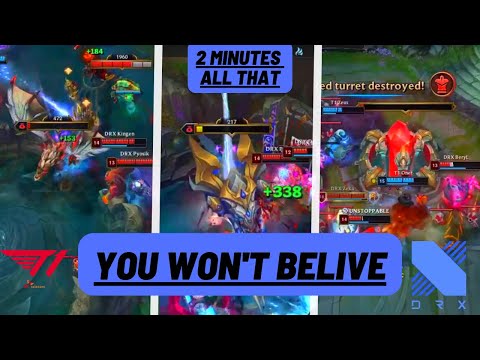 2 MINUTES OF CHAOS - WORLDS FINALS 2022 GAME 3 - T1 vs DRX