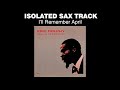 Eric Dolphy, Isolated Sax track "I'll Remember April" (live 1961)