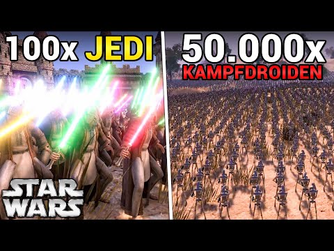 Können 100 JEDI gegen 50.000 KAMPFDROIDEN durchhalten? - Wer gewinnt? - UEBS Star Wars