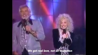 KENNY ROGERS &amp; DOLLY PARTON (Live) - REAL LOVE (w/ On Screen Lyrics)