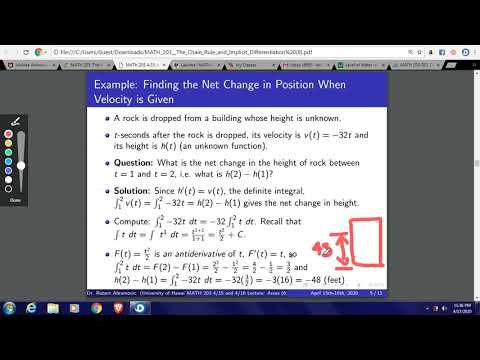 MATH 203 4/15 and 4/16 Lecture: The Definite Integral