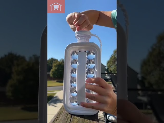 Vídeo relacionado con Molde para cubitos de hielo de silicona, forma de estrella de la muerte, 4 XXL, forma de bola de hielo grande de 6 cm, molde redondo con tapa, reutilizable para bebidas, hielo, whisky y cócteles