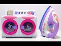 Twin Tub Toy Washing Machine With Iron Laundry Playset Unboxing And Review