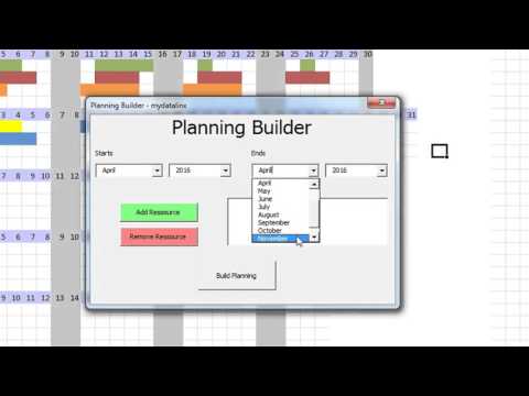 , title : 'Macro Ms Excel : Planning Automatique'