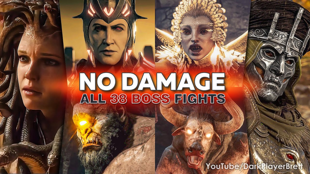 All 38 Boss Fights in Assassin's Creed Odyssey (Nightmare | No Damage) [4K 60FPS]